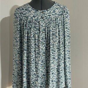 Anthropologie Polar Bears Patterned Button down shirt size 14